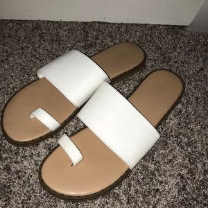 White sandals